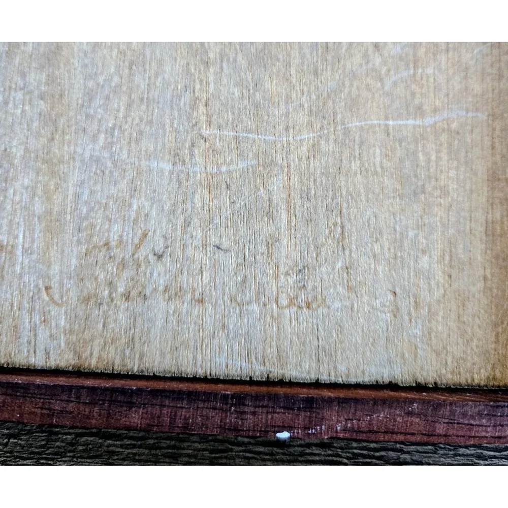 VTG Handcrafted Blood Wood Hinged Double 4x6 Photo Frame By Steven B. Levine